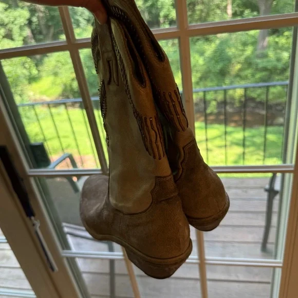 Marco Delli Butterfly Boho Dolly Western Boots Size 42 - Picture 5 of 7